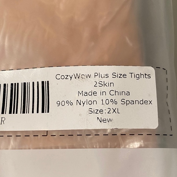 CozyWow Plus Size Tights in Nude - Picture 2 of 3